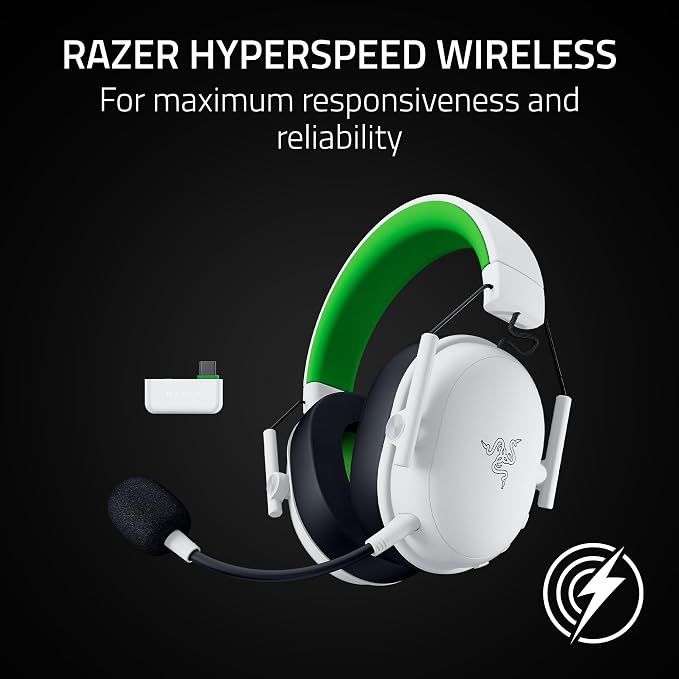 Razer BlackShark V3 X HyperSpeed Wireless Xbox Gaming Headset, White | 50mm Drivers, Cardioid Mic, 2.4 GHz, Bluetooth, Works with PC, Mac, PS5, Nintendo Switch, Smartphone, 70 Hr Battery - Image 5