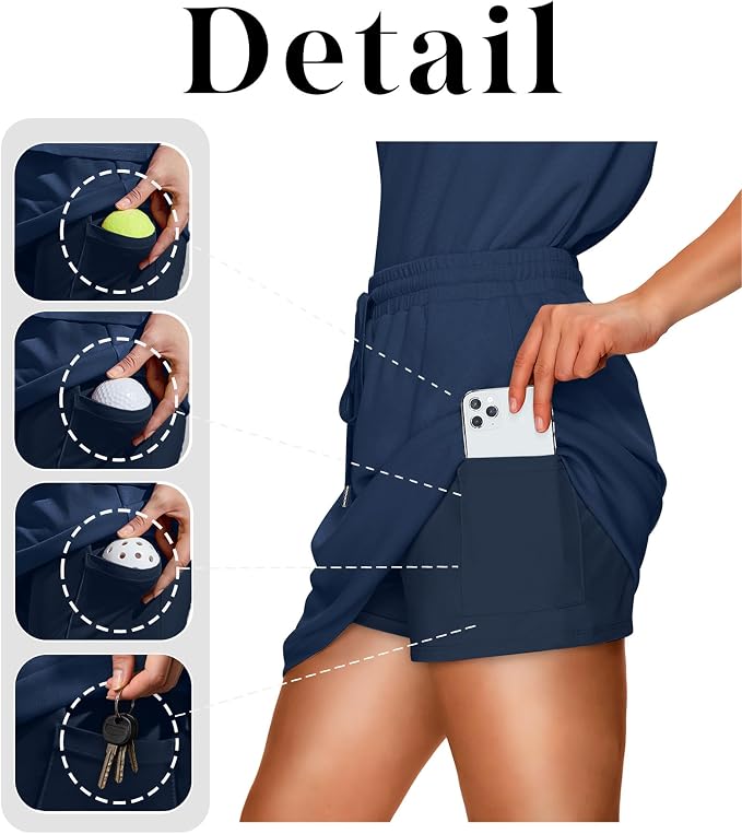 NIASHOT Two Piece Skirt Sets for Women Summer Vacation Travel Outfits Tennis Golf Skorts Versatile Lounge Sets - Image 4