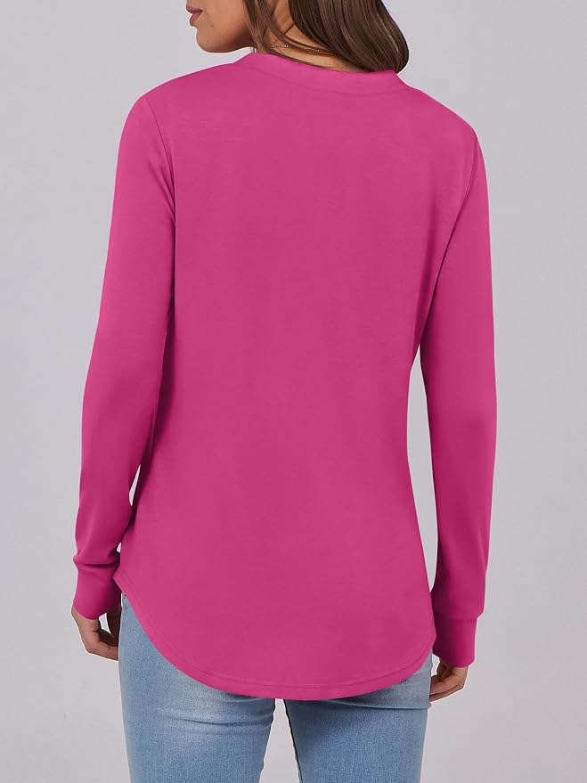 ANRABESS Women's Long Sleeve Shirts 2026 Spring Fashion Dressy Casual Tops Trendy Henley Blouses Cute Work Outfits Clothes - Image 5