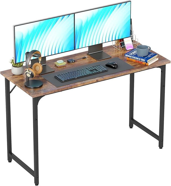 BestOffice Computer Desk,Home Office Desk, Modern Simple Style for Home Office Study Writing (Vintage, 47 Inch) by BestOffice