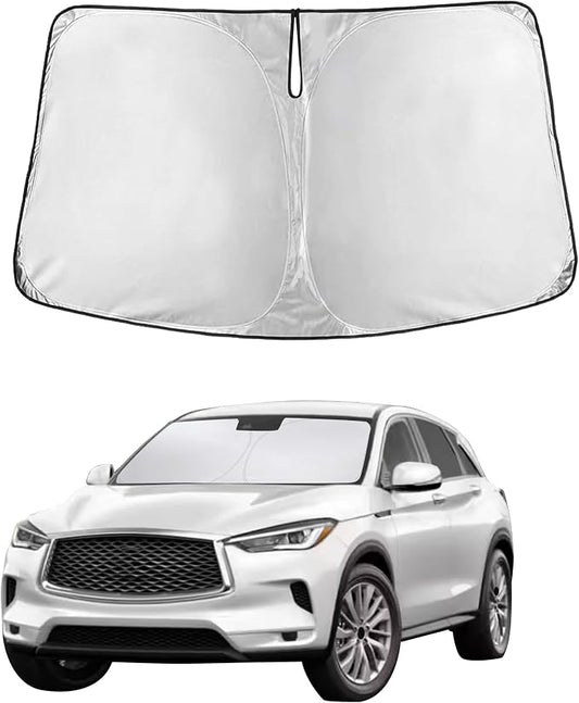 EcoNour Windshield Sunshade Compatible for Infiniti QX50 2019-2024 2025 2026, Sun Visor for Front Windshield & Window Sun Shade Cover, UV Heat Blocker & Protector, Car Accessories by EcoNour