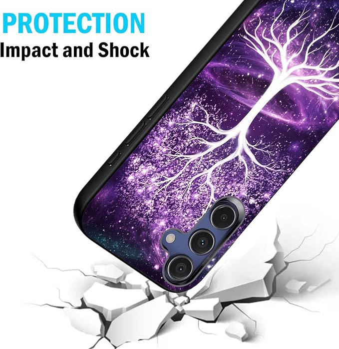 Designed for Galaxy A17 5G Phone Case,Slim Silicone Shockproof Protective Case for Galaxy A17 5G 6.7 inch,Life Tree - Image 2