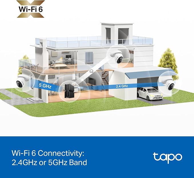 Tapo 4K 8MP Wired Pan/Tilt Outdoor Security Camera, Free Person/Vehicle Detect & 360° View, Color Night, Local AI, SD/Cloud Storage, Works w/Alexa & Google Assistant, 2.4 GHz WiFi C560WS - Image 8