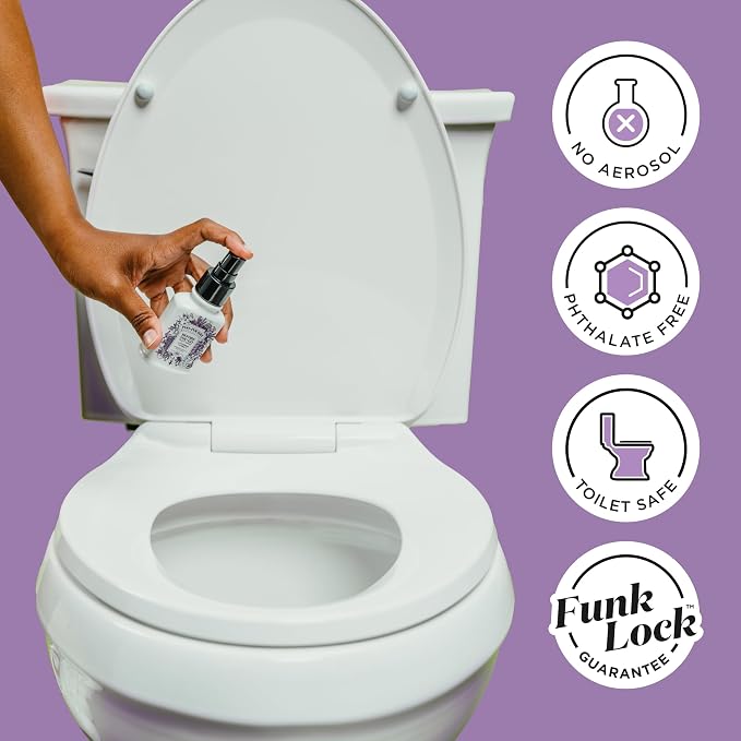 Poo-Pourri Before-You-Go Toilet Spray, Lavender Vanilla, 4 Fl Oz, Up to 200 Uses, Bathroom Odor Deodorizer, Plant-Based with Essential Oils, for Home or Work, Lavender, Vanilla and Citrus Scent - Image 5