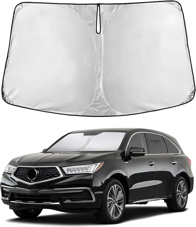 EcoNour Windshield Sunshade Compatible for Acura MDX 2014-2018 2019 2020, Sun Visor for Front Windshield & Window Sun Shade Cover, UV Heat Blocker & Protector, Car Accessories by EcoNour