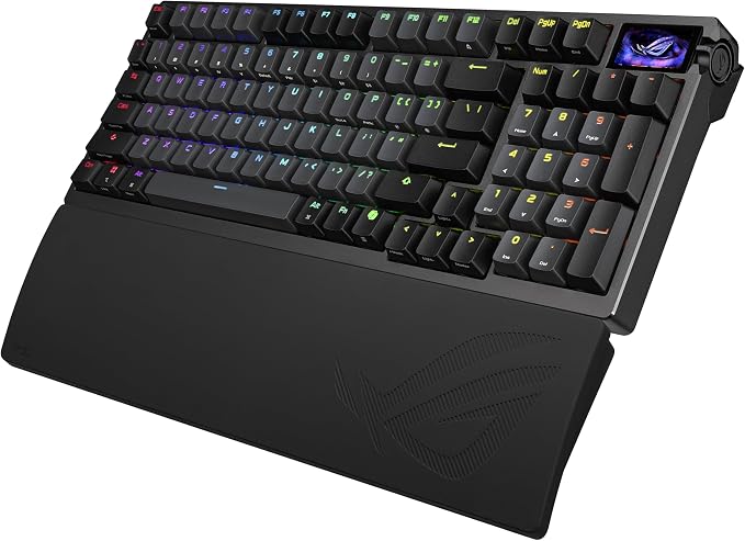 ASUS ROG Azoth 96 HE Wireless Hall Effect Gaming Keyboard – 96% Full-Size, Tri-Mode, Hot Swappable Magnetic Switch, Rapid Trigger, Speed Tap, 8K Hz Polling, Color OLED Screen, ABS Keycaps – Black - Image 13