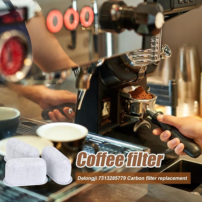 3pcs Coffee Maker Filter Replacement, Water Filter for Delonghi 7313285779 | Activated Carbon Water Filter for Espresso Coffee Machine, Cafe Maker Accessories for Delonghi Compatible with 7313285779 - Image 5