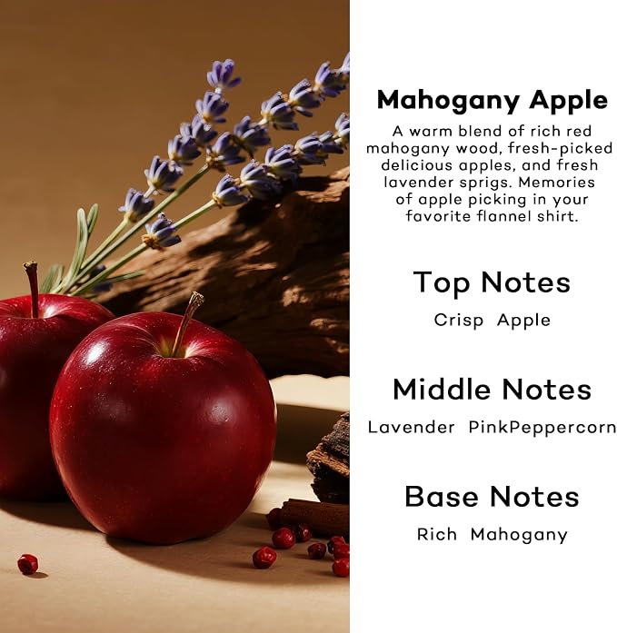 HoogaLife Car Air Freshener Diffuser 2 Pack Hanging Air Freshener Diffuser - Mahogany Apple Fragrance Oil Air D iffuser for Car, 45+ Days Long Lasting Fragrance Made in USA （MA112） - Image 2