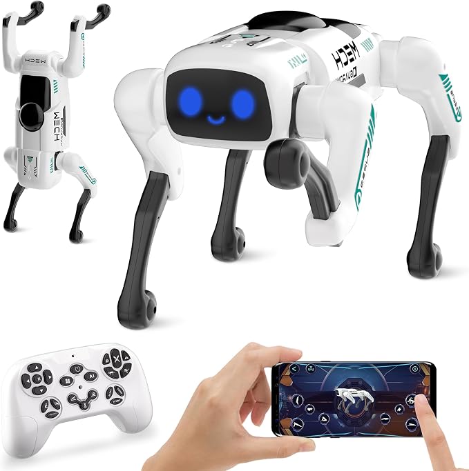 Smart Robot Dog for Kids, STEM Learning Robotic Pet with Remote & APP Control, 30+ Actions, Programmable Toy, Gift for Boys Girls Age 6-12 (Compatible with iOS/Android)​ by DINGDONGWU