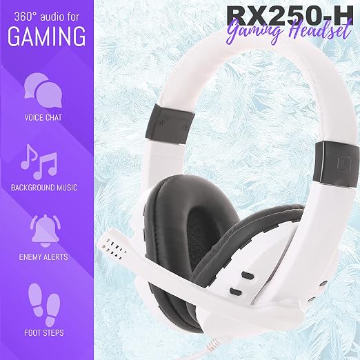 Gaming Keyboard and Mouse and Gaming Headset & Mouse Pad, Wired LED RGB Backlight Bundle for PC Gamers Users - 4 in 1 White Edition Hornet RX-250 - Image 6