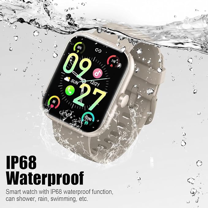 Smart Watch for Men Women (Answer/Make Call), 1.83" HD Touchscreen Fitness Tracker, 110+ Sport Modes, Fitness Watch with Heart Rate/Sleep Monitor/Step, Waterproof Smartwatch for Android,Silver Beige - Image 8