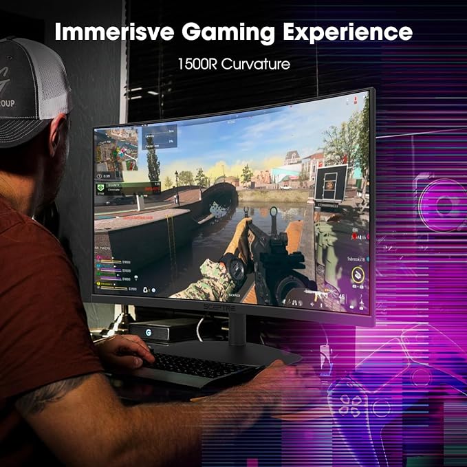 Sceptre Curved 27-inch Prime Gaming Monitor 1500R 100Hz HDMI X2 DisplayPort 1ms 100% sRGB, Build-in Speakers Machine Black 2025 (C275W-FW100T Series) - Image 7