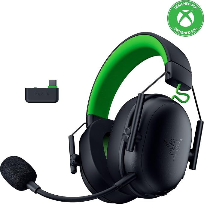 Razer BlackShark V3 X HyperSpeed Wireless Xbox Gaming Headset, Black | 50mm Drivers, Cardioid Mic, 2.4 GHz, Bluetooth, Works with PC, Mac, PS5, Nintendo Switch, Smartphone, 70 Hr Battery by Unknown