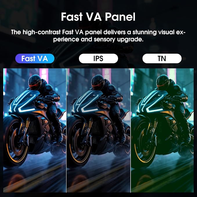 Amzfast 24 Inch Gaming Monitor 200Hz FHD 1080p Computer Monitor, 1ms Adaptive Sync, 3000:1, 129% sRGB, HDR Display, Eye Care, VESA 75x75, Metal Stand, HDMI 2.0 | DP 1.4, AMZG24X1 - Image 3