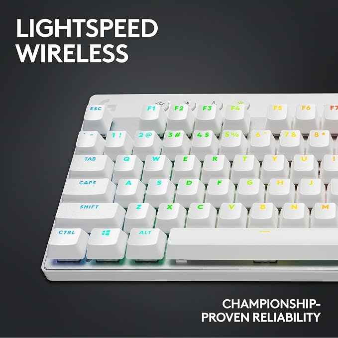 Logitech G Pro X TKL Lightspeed Wireless Gaming Keyboard, Tactile + G Pro X 2 Lightspeed Wireless Gaming Headset Bundle - White - Image 3