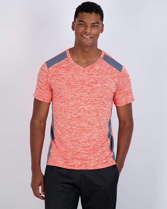5 Pack Men's Dry Fit V Neck Gym Workout T Shirts Athletic Moisture Wicking | Cooling, Quick Dry, Breathable, Short Sleeve, Exercise, Cycling, Sports, Outdoor, Fitness, Golf, Crossfit, Hiking, Tennis - Image 2