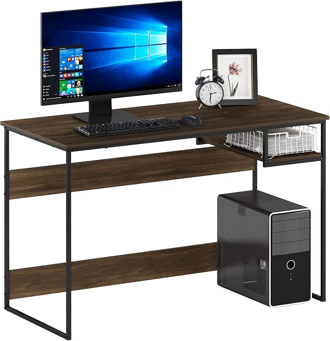 FURINNO Moretti Lifestyle Study Desk, 45 Inches, Columbia Walnut by Furinno-FitsYourSpaceFitsYourBudget