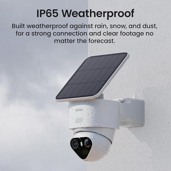 aosu T2 Ultra 4K Security Cameras Wireless Outdoor, TrueColor Night Vision, AI Triple Detection, 360° Auto Tracking, Solar Powered WiFi Camera for Home Security, 1Pack - Image 9