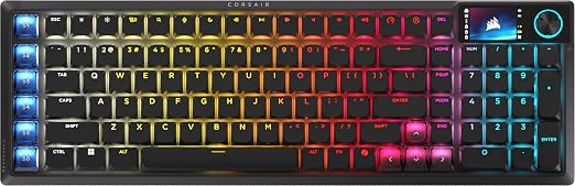 Corsair Vanguard AIR 99 Wireless Low-Profile Optical-Mechanical RGB Gaming Keyboard – QWERTY US, 99% Layout, OPX Switches, 8000Hz Hyper-Polling, Stream Deck Integration, Flashtap SOCD – Black by Unknown
