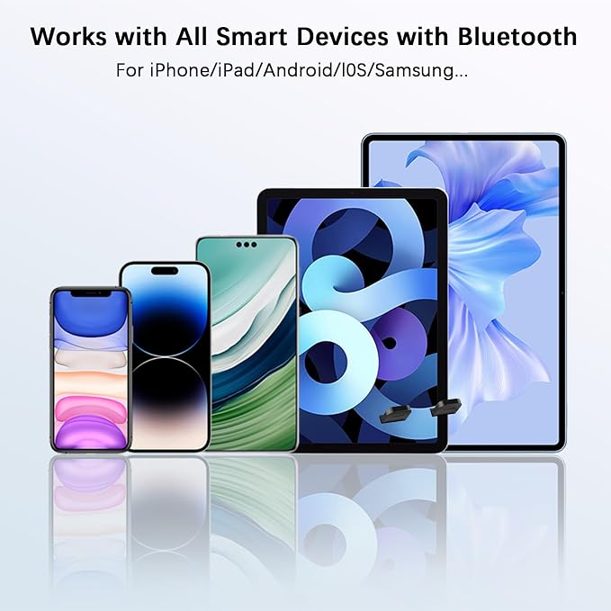 Wireless Induction Speaker 5-in-1 Bluetooth Speaker with Phone Stand, Father's Day Present, Stereo Sound 8 RGB Ambient Light, 360° Rotation Adjustable Desktop Stand for iOS Android - Image 6