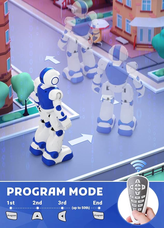 Robot Toys for Kids,Programmable Remote Control Smart Walking Dancing Robot Toy with Gesture & Sensing for Age 4 5 6 7 8 9 10 Year Old Boys for Birthday Present | Programmable RC Smart Walking Dancing Robot Toy for Age 4 5 6 7 8 9 10 Year Old Boys for ... - Image 6