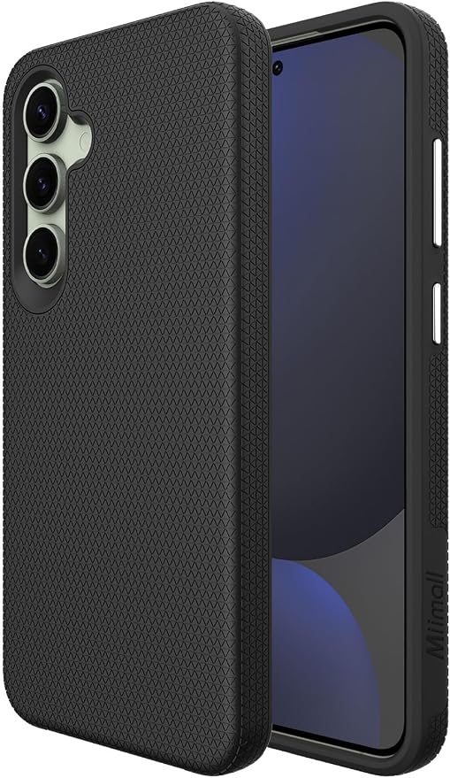 Miimall Rugged Case for Samsung Galaxy S24 FE - Slim, Dual Layer Protection, Military Shockproof, Anti-Slip, Anti-Scratch, Full Body Heavy Duty Case, Black by Miimall