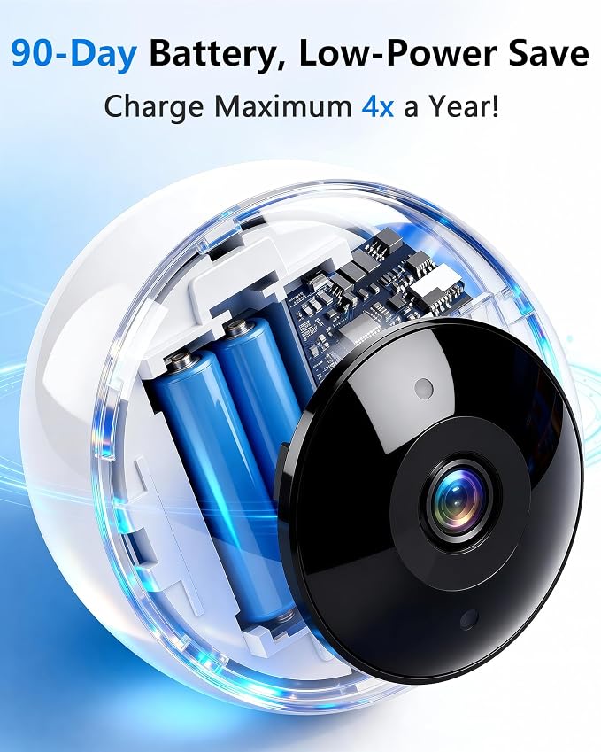 AMTIFO Security Cameras Wireless Outdoor Magnetic: Install-Free Smart Indoor 2K WiFi - Long Battery Life Powered Wireless Cameras for Home Security with AI Motion Detection - Image 4