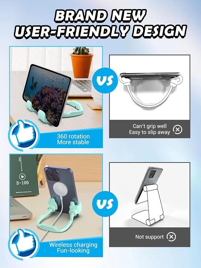 Gifts for Fathers Day Boys Girls Teens Kids: Thumbs Up Lazy Phone Stand Holder for Desk Funny Gadgets Teenage Tween Man Woman Dad Mother Mom Husband Wife Adults Stocking Stuffers Who Have Everything - Image 5