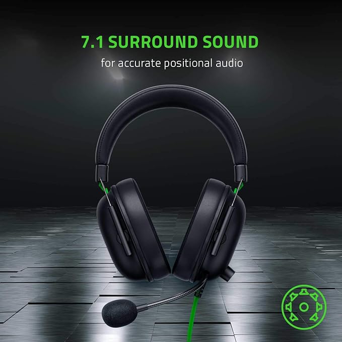 Razer BlackShark V2 X Gaming Headset: 7.1 Surround Sound - 50mm Drivers - Memory Foam Cushion - for PC, PS4, PS5, Switch - 3.5mm Audio Jack - Black (Pack of 8) - Image 7