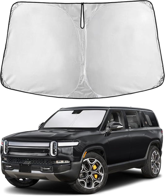 EcoNour Windshield Sunshade Compatible for Rivian R1S / R1T 2022-2024 2025 2026, Sun Visor for Front Windshield & Window Sun Shade Cover, UV Heat Blocker & Protector, Car Accessories by EcoNour