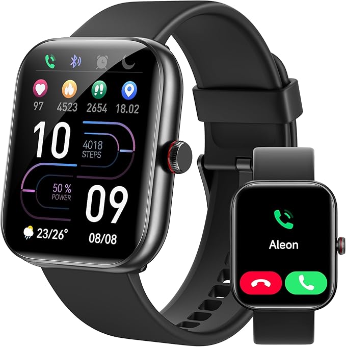 Smart Watch for Women Men, Smartwatch for iPhone & Android Bluetooth (Answer/Call) Built-in Alexa, 1.91" HD Fitness Tracker with 105+ Sport Modes, IP68 Waterproof, Sleep/Heart Rate/SpO2/Stress Monitor by Yoeve---accessyourworld