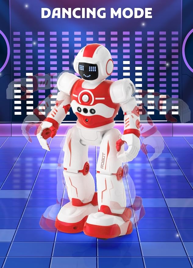 Robot Toys for Kids,Programmable Remote Control Smart Walking Dancing Robot Toy with Gesture & Sensing for Age 4 5 6 7 8 9 10 Year Old Boys Girls for Birthday Present,Red - Image 5