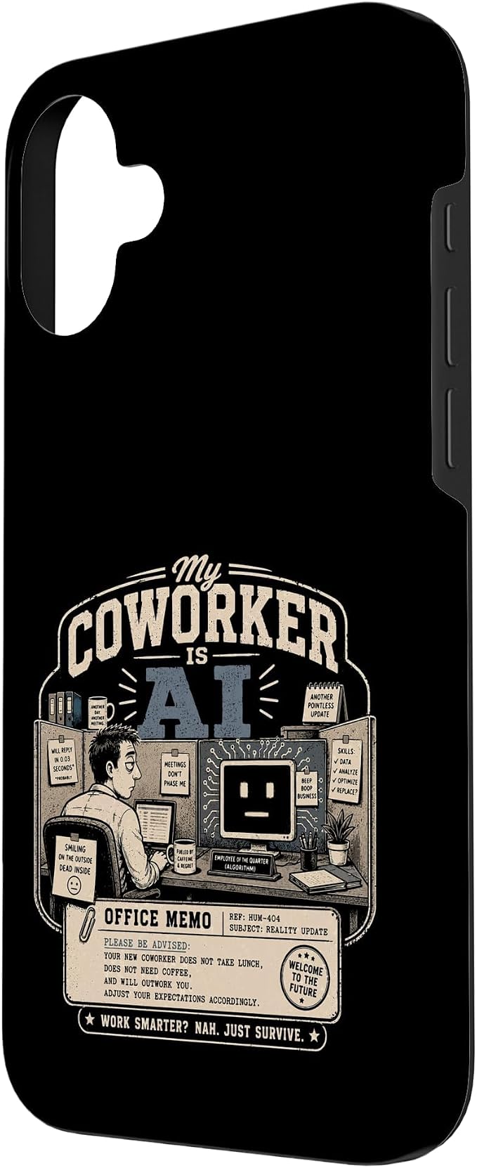 My Coworker is AI Office Humor Funny Workplace Replacement Case for iPhone 16 Plus - Image 2