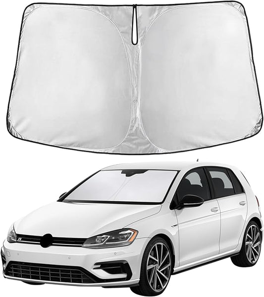 EcoNour Windshield Sunshade Compatible for Volkswagen VW Golf MK7 2013-2016 2017 2018, Sun Visor for Front Windshield & Window Sun Shade Cover, UV Heat Blocker & Protector, Car Accessories by EcoNour