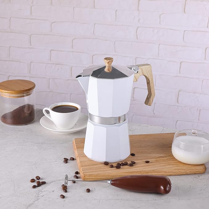 wedrink Stovetop Espresso Maker Aluminum Moka Pot 9 Espresso Cup-15.2OZ Cuban Coffee Maker Stove top Coffee Maker Moka Italian Espresso - Image 5