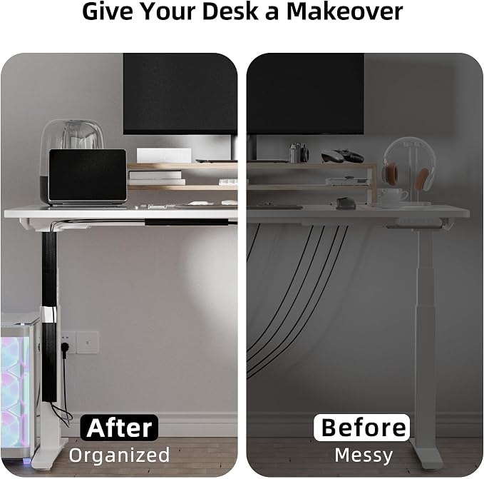 YECAYE 157in Cable Management, Cord Organizer,Easy Install Self-Adhesive Cord Hider, Cable Organizer, Cable Hider for Office Organization,Child & Pet Proof, Black - Image 6