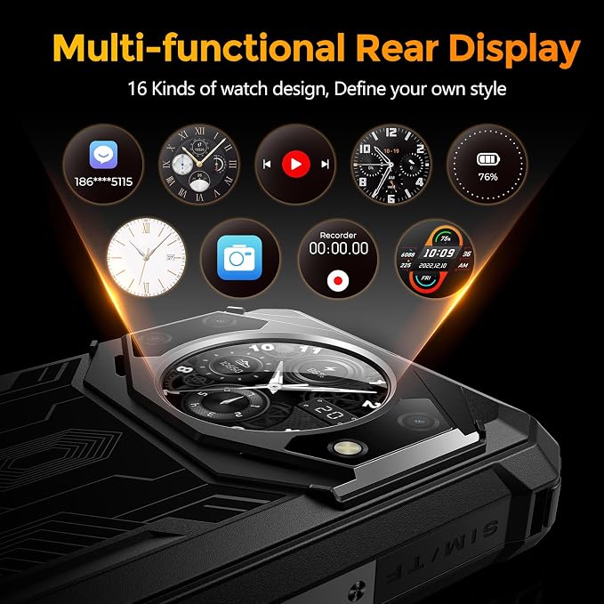 FOSSIBOT F101P Rugged Call Phone，Android 13 7GB+64GB /1TB Rugged Smartphone 10600mAh Unlocked Phone 123dB Loud Volume Phone 5.45" 24MP+8MP Camera Waterproof Smartphone 4G Dual SIM OTG Octa-core 18W - Image 2