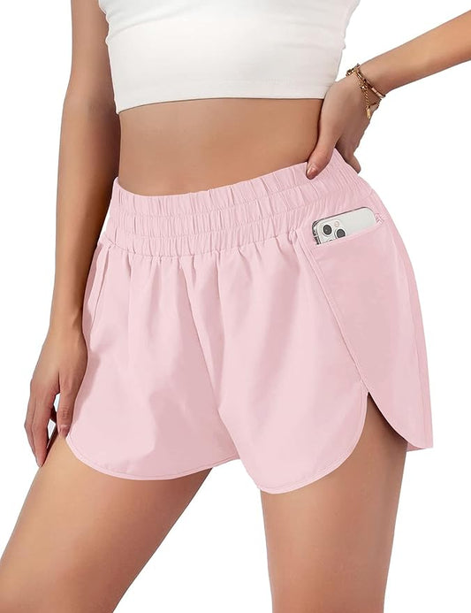 Blooming Jelly Women's Quick-Dry Running Shorts Workout Sport Layer Active Shorts with Pockets 1.75" by Bloomingjelly
