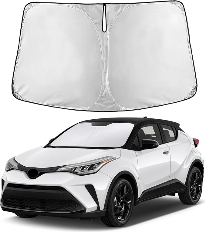 EcoNour Windshield Sunshade Compatible for Toyota CHR 2018-2021 2022 2023, Sun Visor for Front Windshield & Window Sun Shade Cover, UV Heat Blocker & Protector, Car Accessories by EcoNour