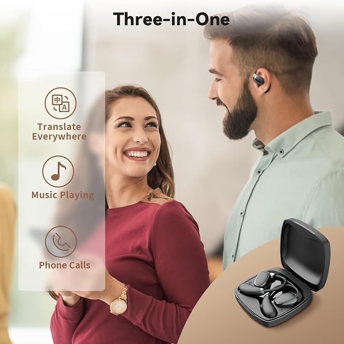 Instant Voice Translator Ear Buds, 3-in-1 Traductor de Voz with Real-Time Translation for 138 Languages, Bluetooth Translation Earbuds, 8 Offline Language Packs,Ideal Accessories for Travel, Business - Image 3