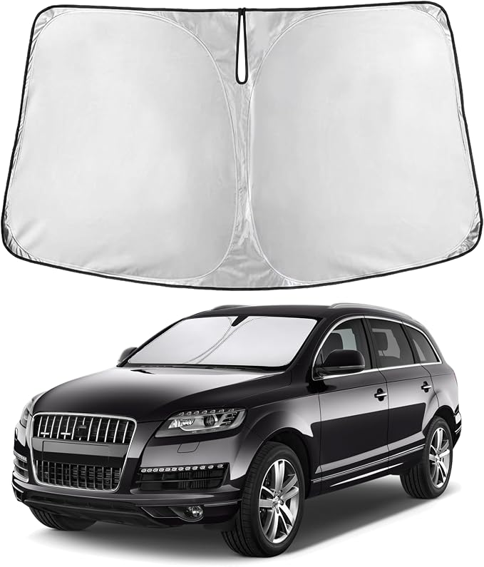EcoNour Windshield Sunshade Compatible for Audi Q7 2007-2013 2014 2015, Sun Visor for Front Windshield & Window Sun Shade Cover, UV Heat Blocker & Protector, Car Accessories by EcoNour