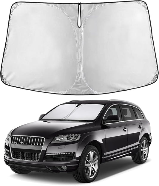 EcoNour Windshield Sunshade Compatible for Audi Q7 2007-2013 2014 2015, Sun Visor for Front Windshield & Window Sun Shade Cover, UV Heat Blocker & Protector, Car Accessories by EcoNour
