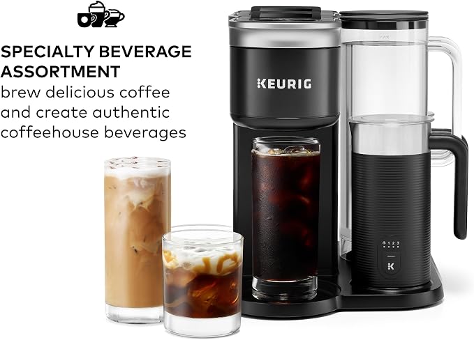 Keurig K-Café SMART Single Serve Coffee Maker with WiFi Compatibility, Latte and Cappuccino Machine with Built-In Frother, 6 Brew Sizes, Black | WIFI Brewid Smart Brewing, Built-in Milk Frother for Lattes and Cappuccinos, 6 Brew Sizes, K-Cup Pod Compat... - Image 11