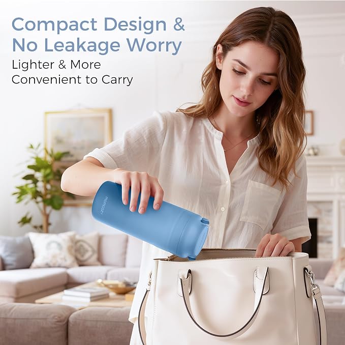 Momcozy Portable Breast Milk Cooler for Travel, 24H Ice-Free Cooling Breastmilk Storage Bottles Container, 12oz Leak Proof Outdoor Small Freezer, Baby Breastfeeding Essential for New Moms - Image 8