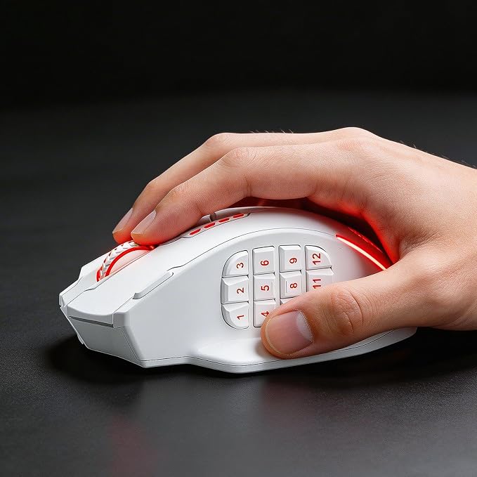 Redragon M913 MAX Wireless MMO Gaming Mouse 26000 DPI Remapping Keys | Cable-Free 0 Delay, Dedicated for FPS Gamers, Redefine Keybinding Macro, Vibing Backlight, Ergonomic Grip Body Comfort - Image 6