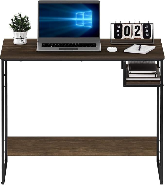 Furinno Moretti Lifestyle Study Desk, 35 Inches, Columbia Walnut - Image 4