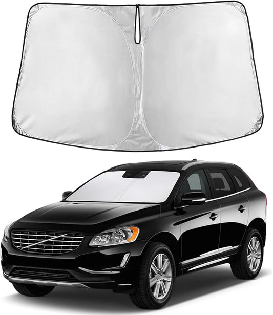 EcoNour Windshield Sunshade Compatible for Volvo XC60 2010-2015 2016 2017, Sun Visor for Front Windshield & Window Sun Shade Cover, UV Heat Blocker & Protector, Car Accessories by EcoNour