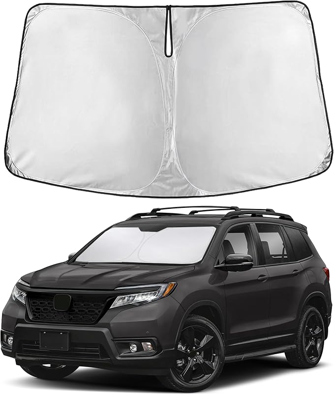 EcoNour Windshield Sunshade Compatible for Honda Passport 2019-2024 2025 2026, Sun Visor for Front Windshield & Window Sun Shade Cover, UV Heat Blocker & Protector, Car Accessories by EcoNour