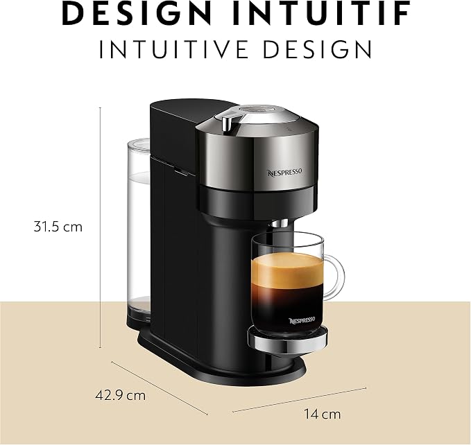 Nespresso Vertuo Next Coffee and Espresso Machine by Breville,1.1 liters, Dark Chrome - Image 5