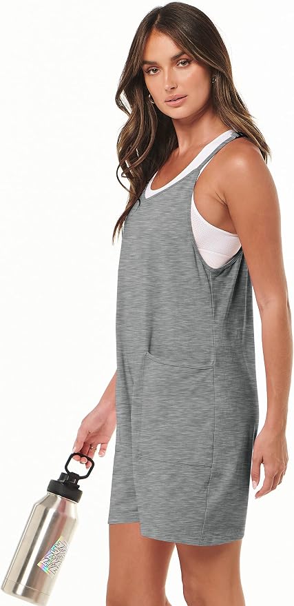 ANRABESS Womens Rompers Summer Casual Loose Sleeveless Overalls Spaghetti Strap Shorts Jumpsuit 2026 Beach Vacation Clothes - Image 5